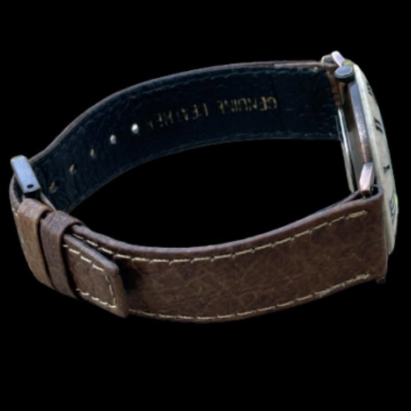 Rare Vintage Fossil Wrist Watch Brown Leather Band Analog - Picture 7 of 11
